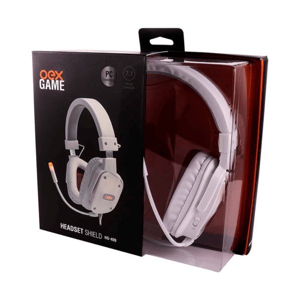 Headset Gamer Shield Branco OEX 7.1
