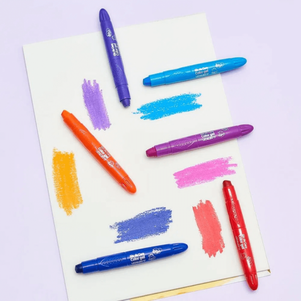 Giz de Cera Color Gel 12 Cores Aquarelável