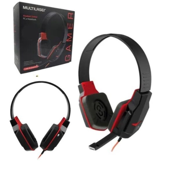Headset Gamer Multilaser PH073 Vermelho