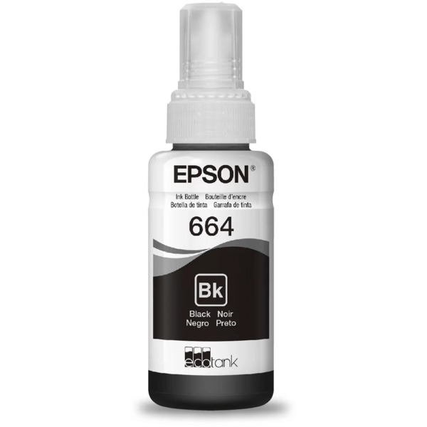 Garrafa para Ecotank Preto T664 - Epson - T664120AL