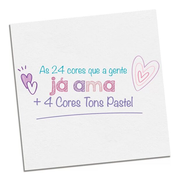 Lápis de Cor EcoLápis 24 Cores + 4 Cores Pastel