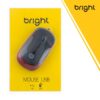 Mouse Bright USB Óptico 0180 Vermelho Preto