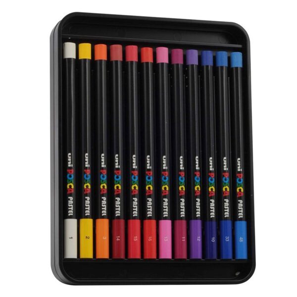 Giz de Cera 24 Cores Pastel Posca