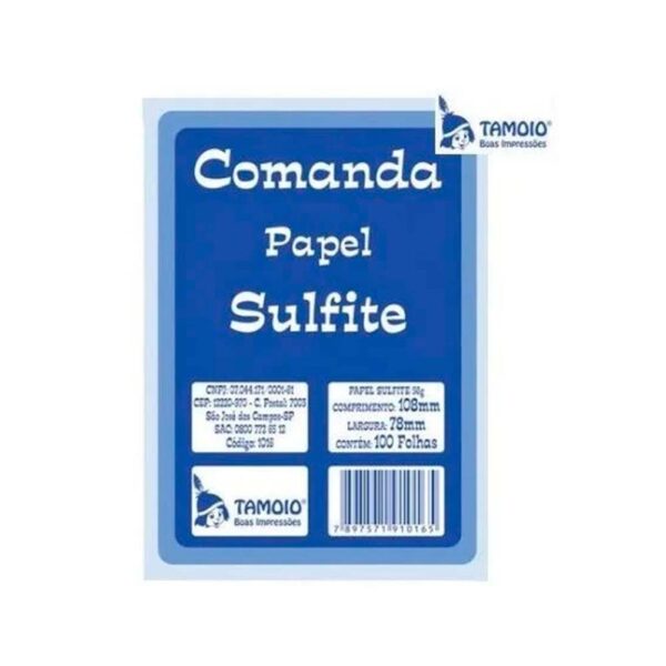 Comanda Papel Sulfite 100 Folhas Tamoio