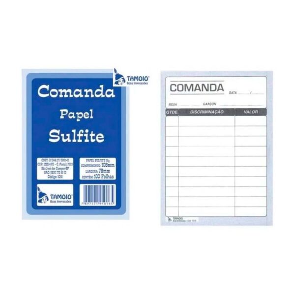 Comanda Papel Sulfite 100 Folhas Tamoio - Image 3