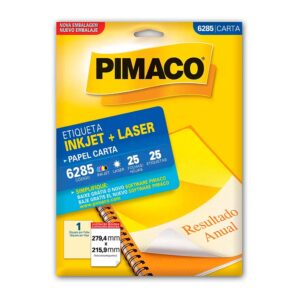 Etiqueta Ink-jet/laser Carta 279,4x215,9mm 6285 Pimaco PT/25