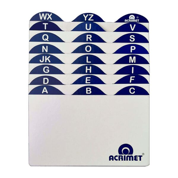 Índice A/Z Para Fichas 3x5 Acrimet