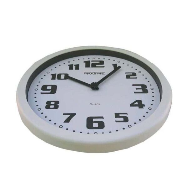 Relógio De Parede Redondo 23cm Branco Maxtime - Image 3