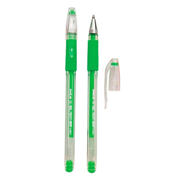 Caneta Hi-Gel Neon Grip Verde 0.7mm Molin