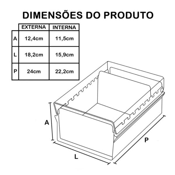 Fichário De Mesa 4x6 Fumê Acrimet - Image 3