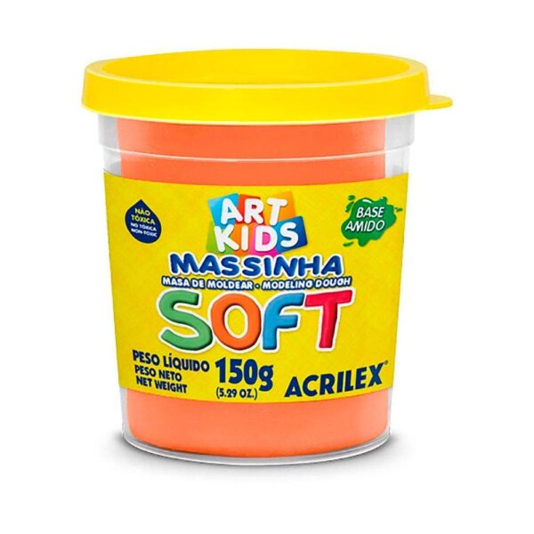 Massa de Modelar Soft 150g Laranja Acrilex