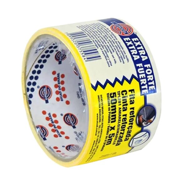 Fita Adesiva Multiuso Amarela 50mmx5m Extra Forte Eurocel