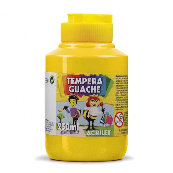 Tinta Guache 250ml Amarelo Ouro 505 Acrilex