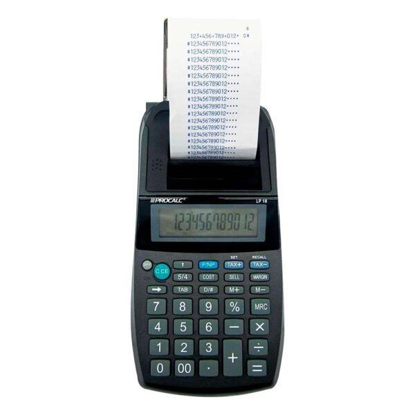 Calculadora Com Bobina de Mesa 12 digitos LP18 + Fonte Bivolt Procalc