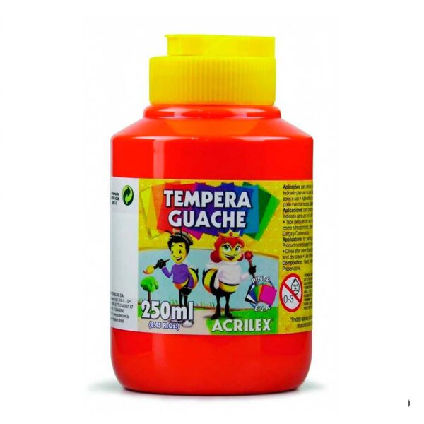 Tinta Guache 250ml Vermelho Fogo 507 Acrilex