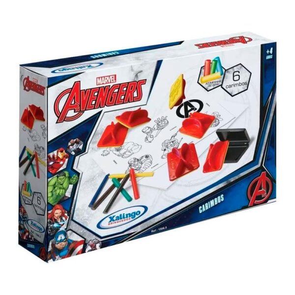 Carimbos Avengers Assemble  6 Peças Xalingo