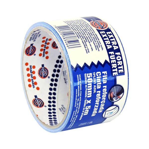 Fita Adesiva Multiuso Azul 50mmx5m Extra Forte Eurocel