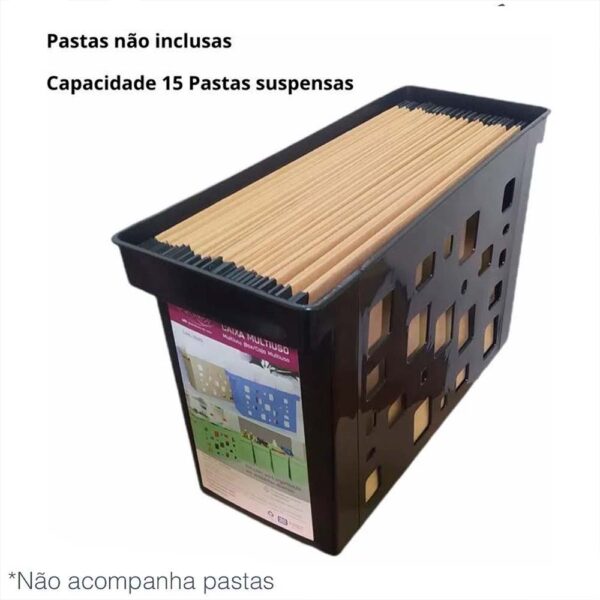 Caixa Arquivo Sem Pasta Suspensa Multiuso Preto Dello - Image 4