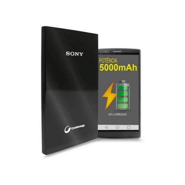 Carregador Portátil Power Bank 5.000 Mah Cp-v5 Sony - Image 3