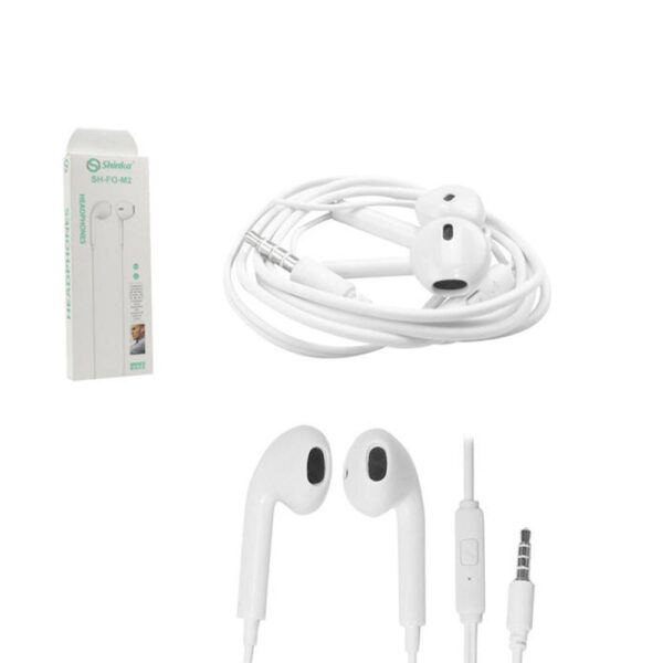 Fone De Ouvido Com Microfone Branco Sh-FO-M2 Shinka - Image 4