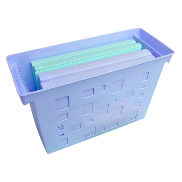 Caixa Arquivo Dellocolor Azul Claro Sem Pasta Suspensa Multiuso - Image 2