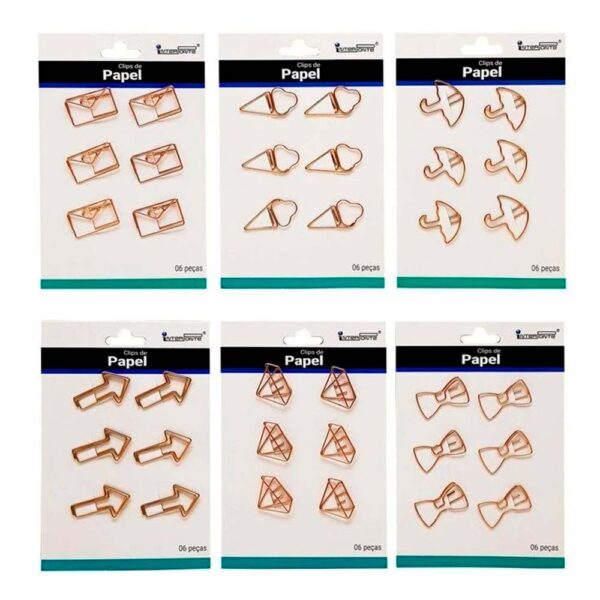 Clips De Metal Sortido 1 Unidade C/6 clips InterPonte
