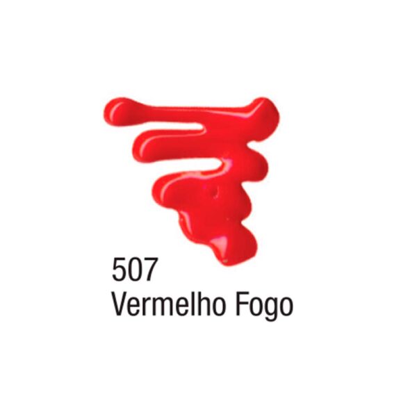Tinta Dimensional Relevo 3D Brilliant Vermelho Fogo 35 Ml Acrilex - Image 2
