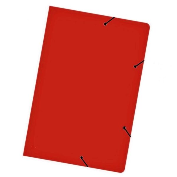 Pasta Com Aba Elástica Papelão Vermelho Jussara - Image 3