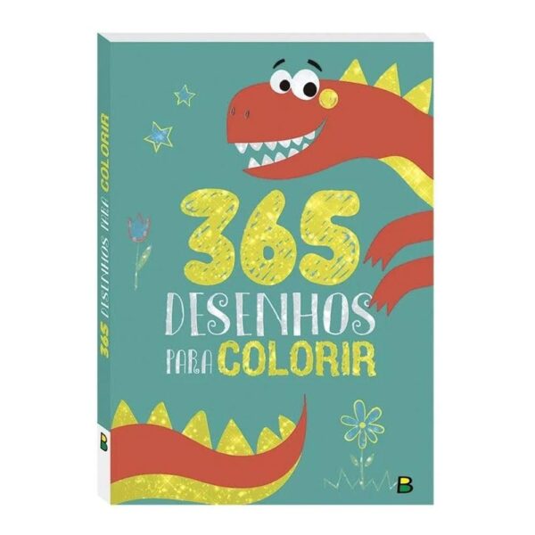 Livro 365 Desenhos Para Colorir Capa Verde