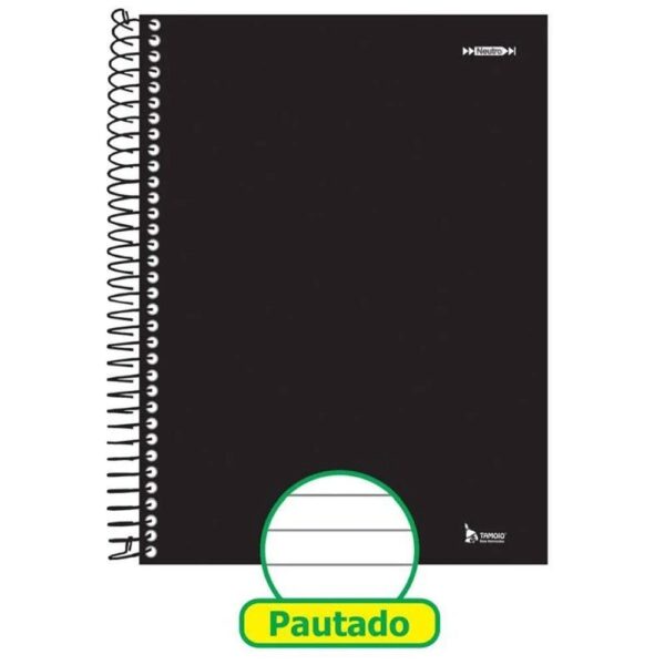 Caderno Universitário Espiral Capa Dura Neutro 200 Folhas Tamoio - Image 2