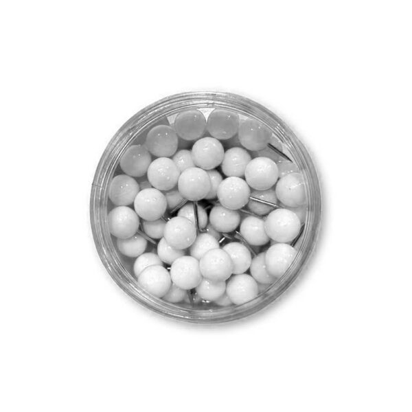 Alfinete Para Mapa Cabeça de 5mm Branco C/50 Un Acc