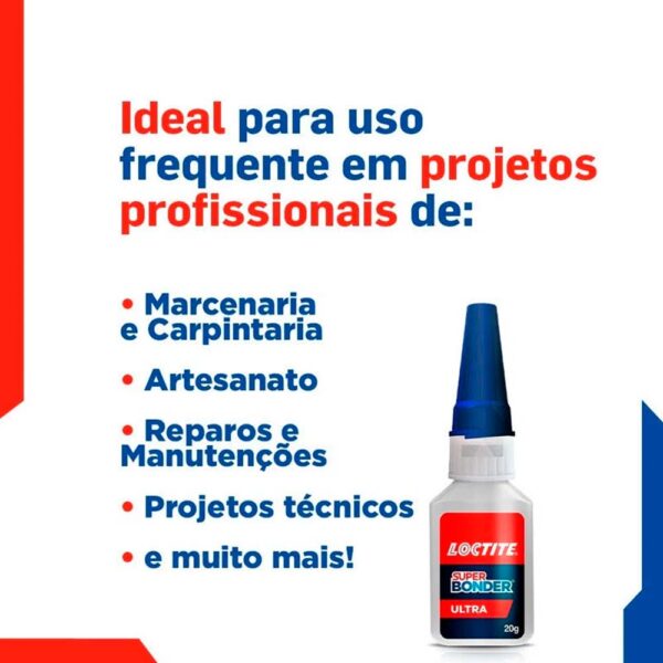 Cola Super Bonder Ultra 20g Loctite Secagem Rápida - Image 3