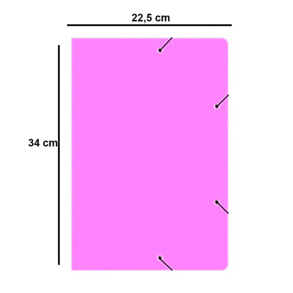 Pasta Com Aba Elástica Papelão Rosa Jussara - Image 4