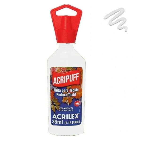 Tinta Tecido Acripuff 35ml Branco Acrilex