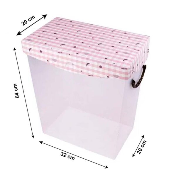 Cesto Multiuso Médio Cristal 50L C/ Tampa Articulavel Astros Dello - Image 2