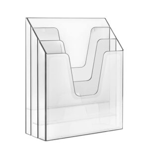 Organizador De Escritório Vertical Triplo Cristal Acrimet