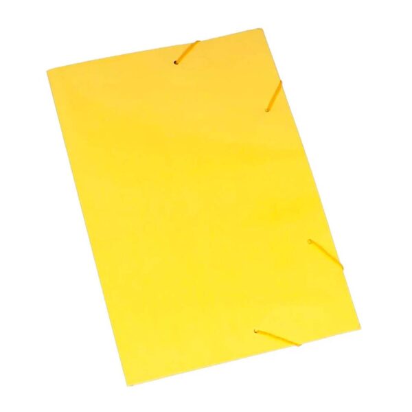 Pastas Ofício Amarelo Cartão Duplex Aba De Elástico Polycart