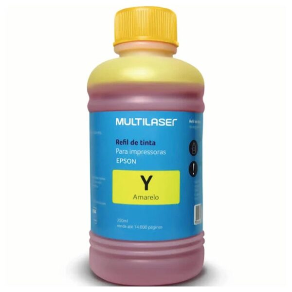 Refil De Tinta Para Impressoras Epson 250ml Amarelo Multilaser