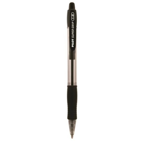 Caneta Esferográfica Super Grip 1.6mm Preta Retrátil Pilot - Image 3