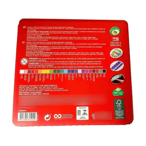 Lápis de Cor Triangular 24 Cores Ecolápis Grip Faber Castell - Image 6