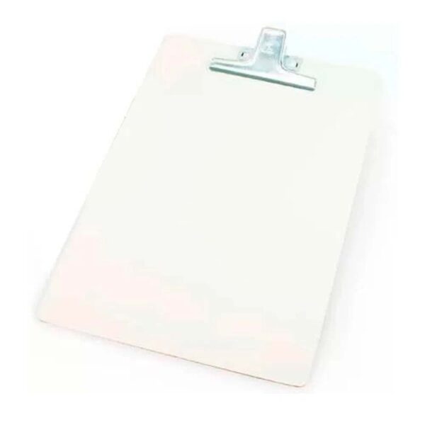 Prancheta A4 MDF Branco Prendedor Metal 111.0 Acrimet