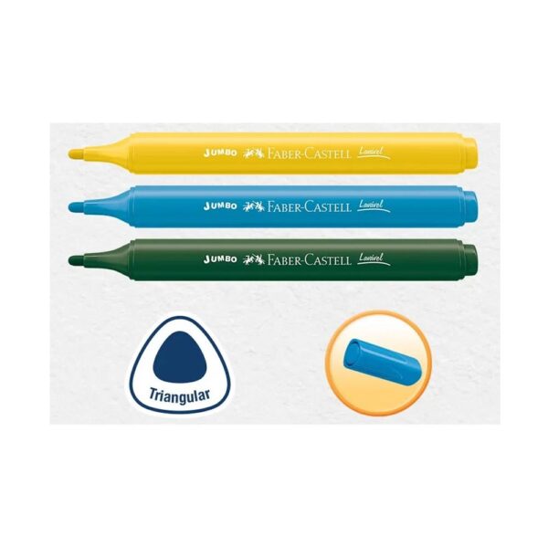 Caneta Hidrográfica Jumbo 24 Cores Triangular Faber Castell - Image 5