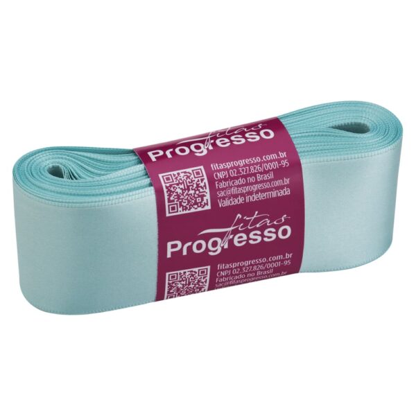 Fita De Cetim 38mmx10m Azul Tiffany Cor 247 Fitas Progresso