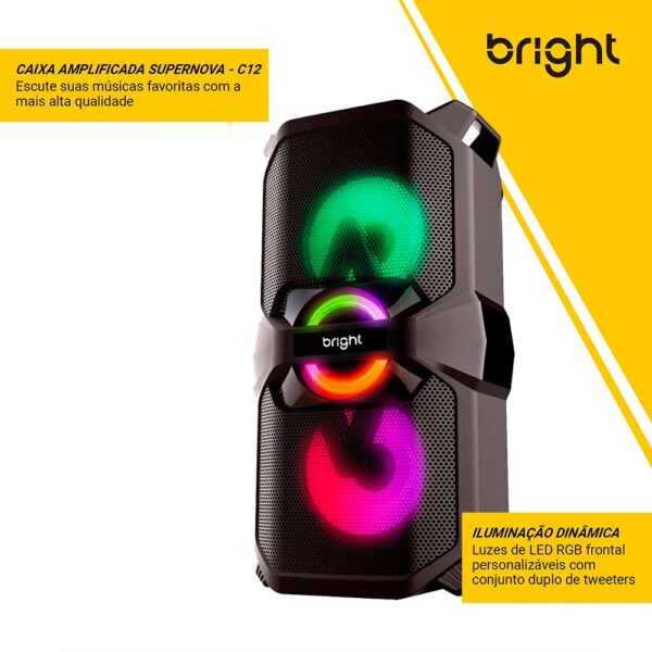 Caixa de Som Amplificada 200w Bluetooth Supernova C12 Bright - Image 7