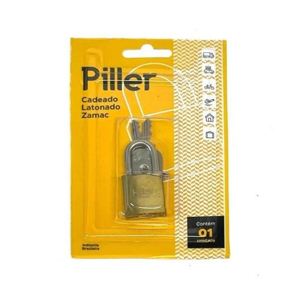 Cadeado 25mm Com Duas Chaves Piller