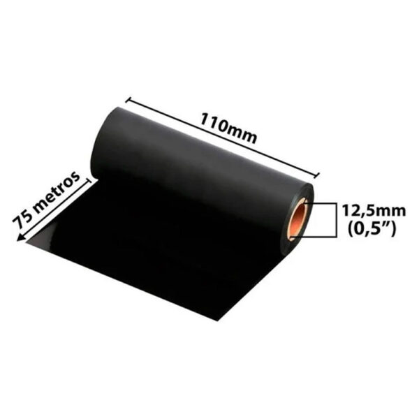 Ribbon de Cera 110mmx74m Argox Zebra Elgin Menno - Image 5