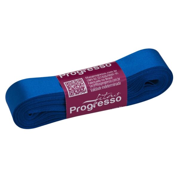 Fita De Cetim 22mmx10m Azul Royal Cor 214 Fitas Progresso - Image 2