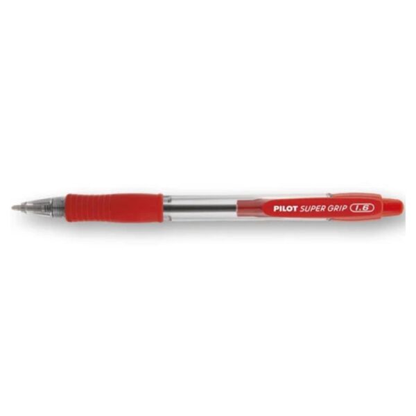 Caneta Esferográfica Super Grip 1.6mm Vermelho Retrátil Pilot - Image 2