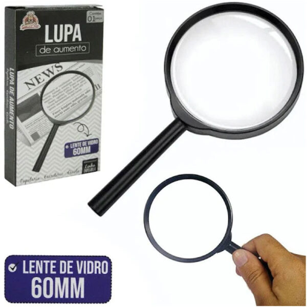 Lupa Com Lente de Vidro 60mm Bon's Cheff