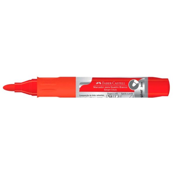 Marcador Quadro Branco Vermelho Smart Click Recarregável Faber Castell - Image 4